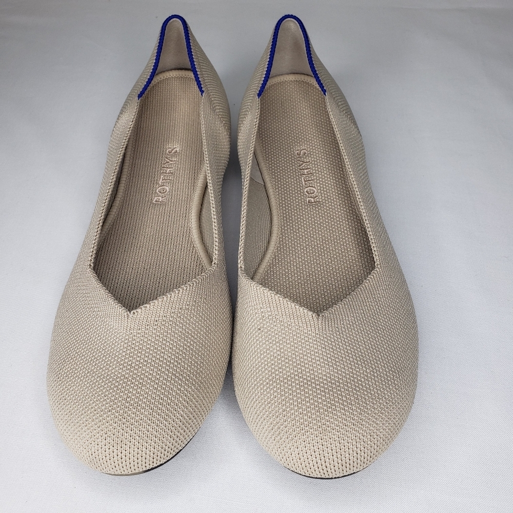 Rothy’s Retired Ecru Round Toe Flats Ballet Shoes Womens Size 10 US - Picture 2 of 15